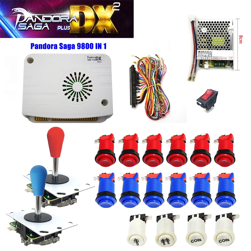 

Arcade 9800 in 1 Pandora Saga Box DX2 Plus Jamma DIY Kit 5Pin Joystick American Style Push Button Arcade Game Cabinet Bartop