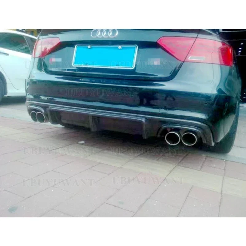 Rear Bumper Diffuser Lip Spoiler For Audi A5 Sline S5 2DOORS 4doors Convertible  2012-2016 Real Carbon fiber Non for A5 Standard