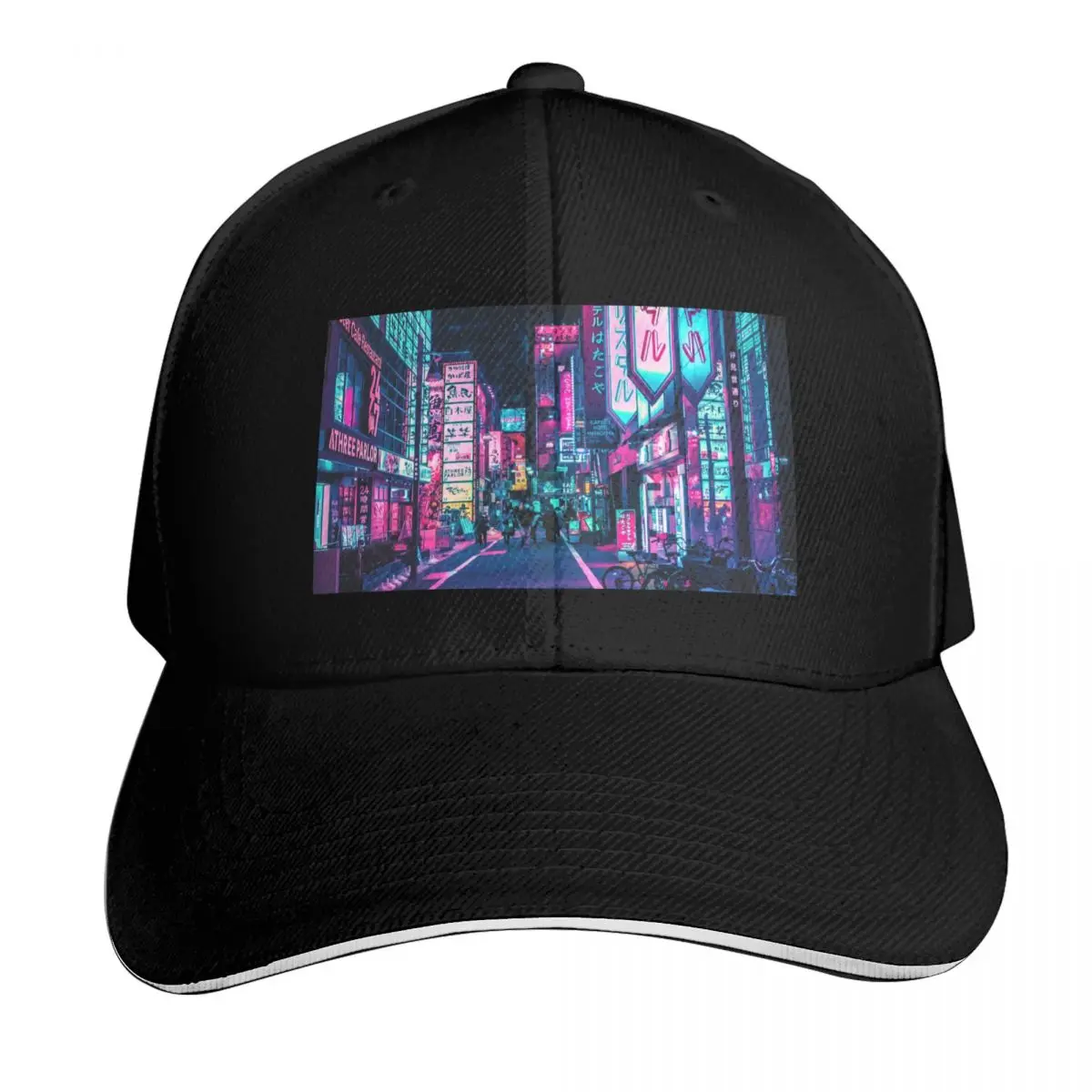 Tokyo - A Neon Wonderland Baseball Cap Casual Daily Wear Quick Dry Performance Cotton Twill Breathable