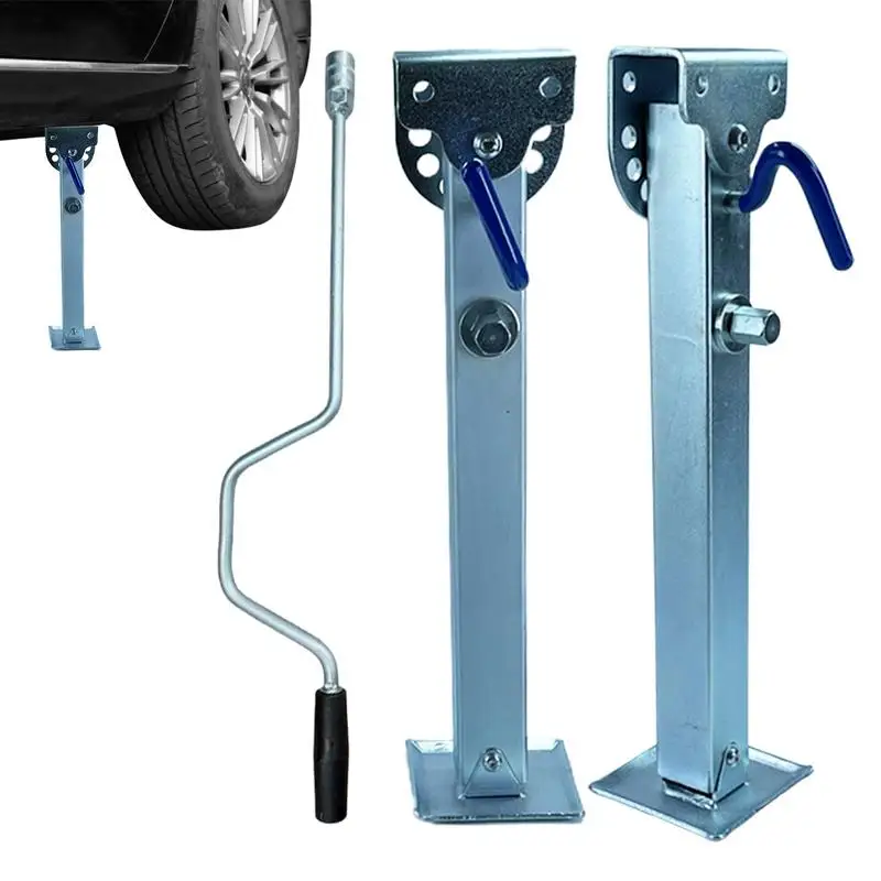 Trailer Stabilizer Jacks Adjustable Trailer Stabilser Legs With Hand Crank Steady Camping RV Prop Stands Parts Accessories