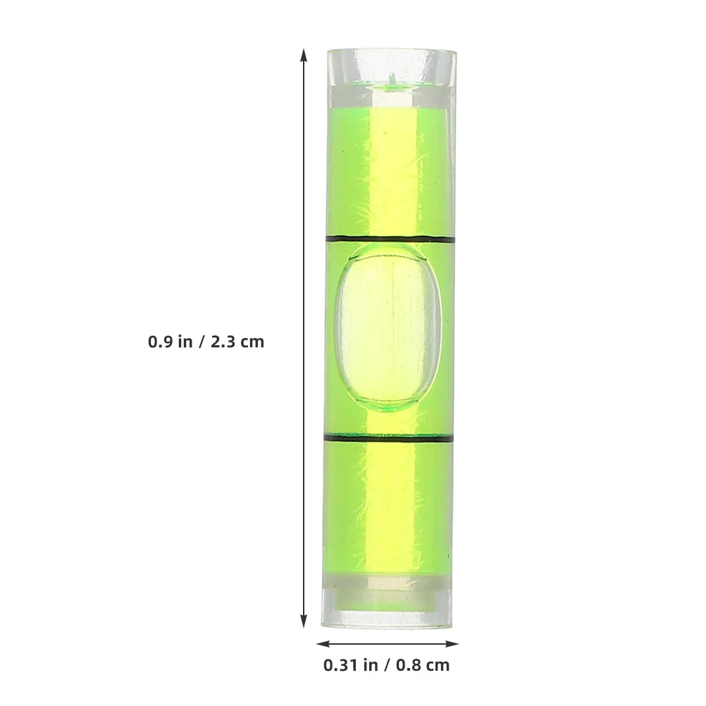 50 قطعة أسطواني صغير 8X23 مللي متر مستوى فقاعة أفقية صغيرة الدقة البلاستيك مستوى الكحول لقياس أدوات تخطيط تأطير