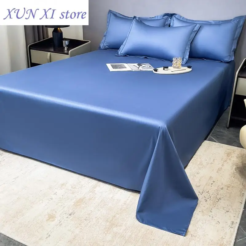 New Flat Sheet Gray Bed Sheets Egyptian Cotton Bedsheet Luxury Style Bed Linen(Pillowcase Need Order)