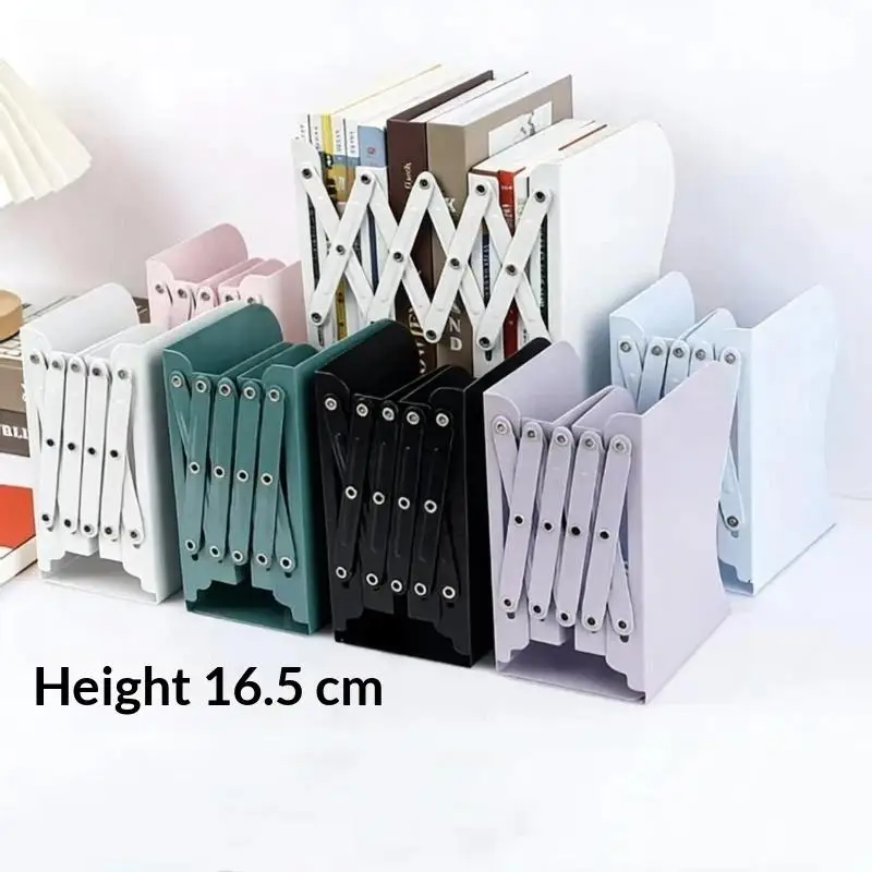 Large Capacity Metal Retractable Book Stand Simple Book Clip Book Baffle High Aesthetic Value Easy Storage For High Desk