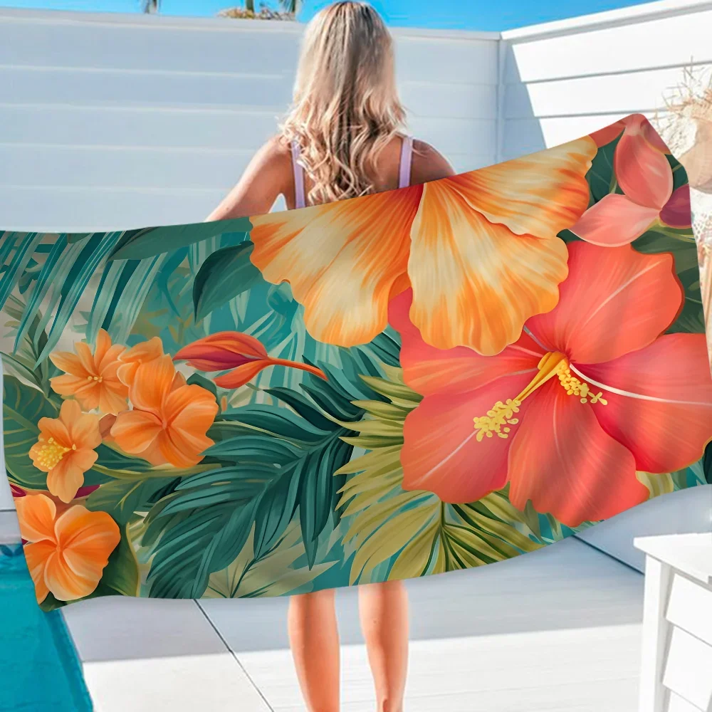

Palm Tree Leaves Big Microfiber Beach Towels Quick Dry Towel Sand Beach Towels Pool Towel for Travel Swim Pool Yoga
