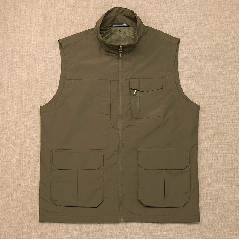 Fishing vest, men's budget, outdoor mountaineering, functional road, multi-functional pocket, tactical vest, workwear