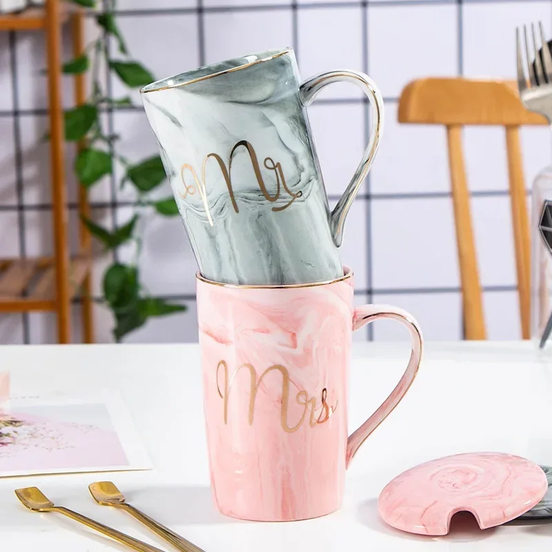 Ceramic Mug Gold Plated Flamingo Milk Coffee Tea mugs With Spoon Handle Household 55 Celsius heating thermostat padOffice Cup