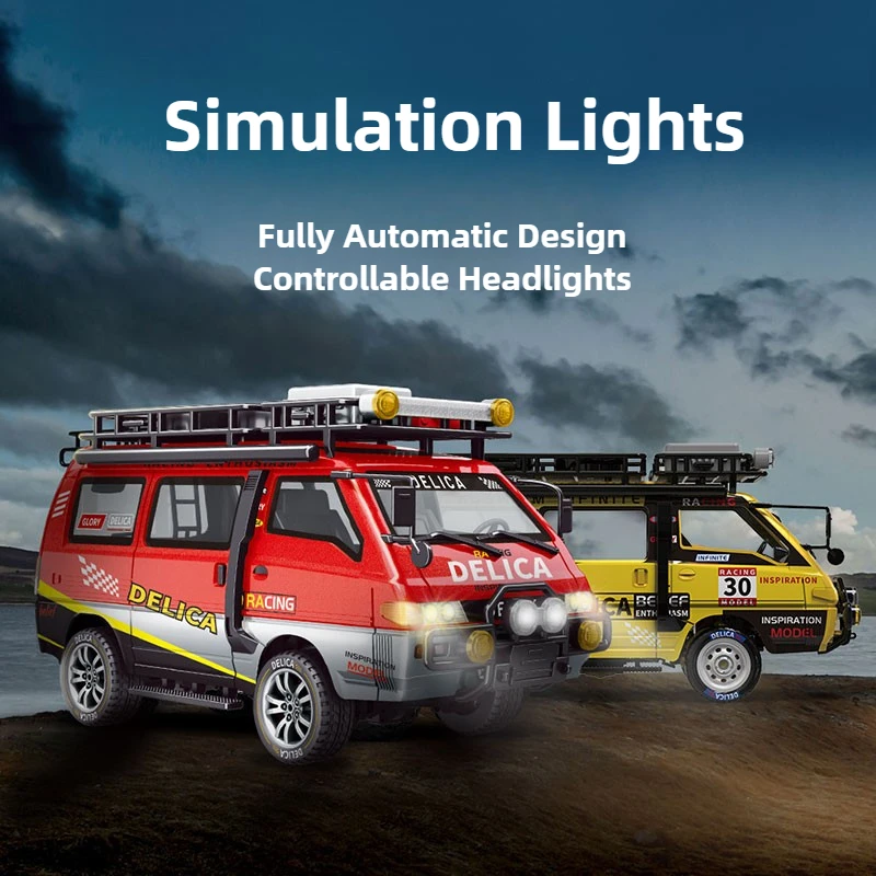 1/24 4WD RC coche simulación iluminación Control remoto coche de escalada cuerpo clásico 2,4G Control remoto modelo de juguete para regalo de adulto