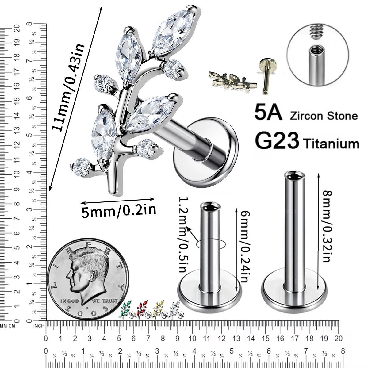جديد: مجوهرات الجسم من التيتان - مراجعة Body Jewelry Implant Grade Titanium وسعره