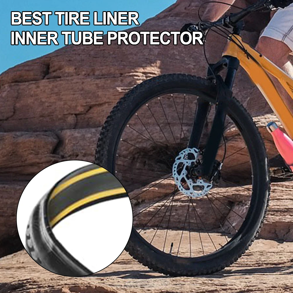 

2 PCS Brown Puncture Resistant Strap Wear-resistant For Bicycles Mountain Inner Tube Outer Tire Replace Practical Accessorie