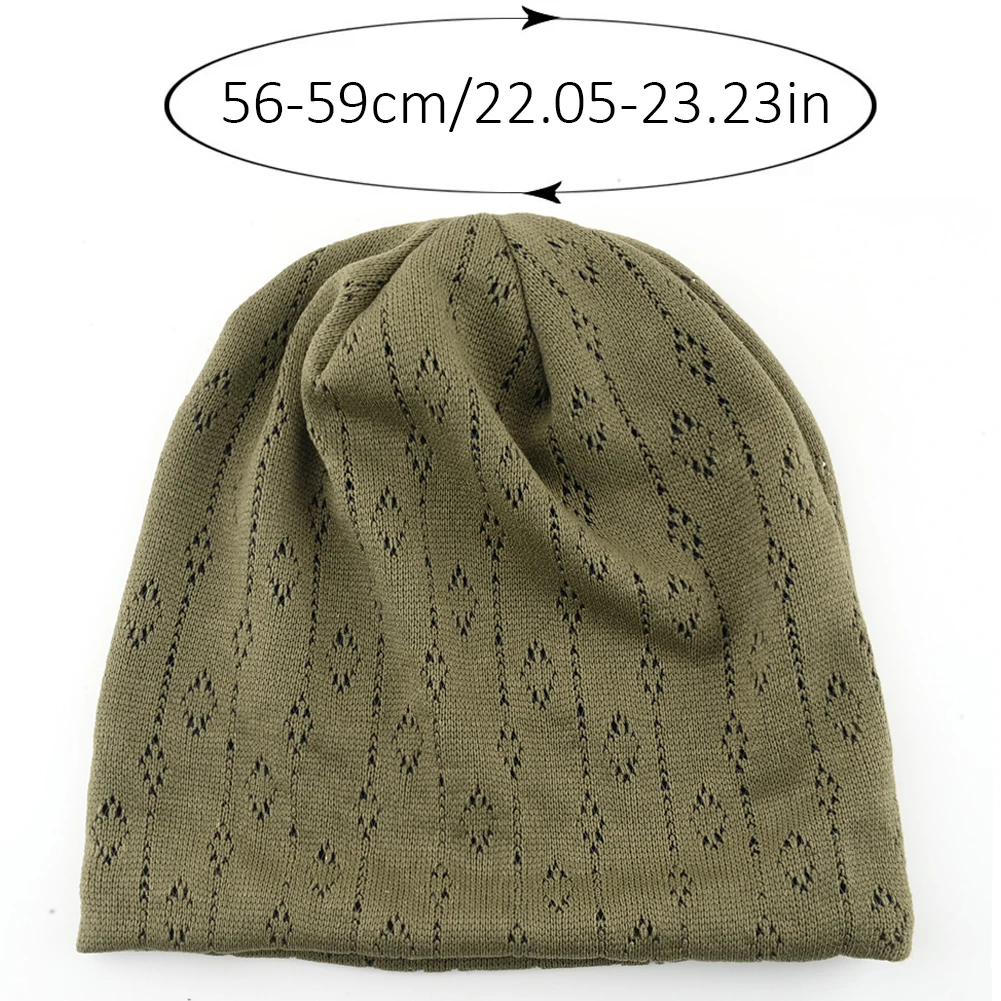 Women's Knit Diamond Mesh Slouchy Beanie Breathable Spring Summer Hat Lightweight Casual Outdoor Beanies Soft Sleep Bonnet Cap