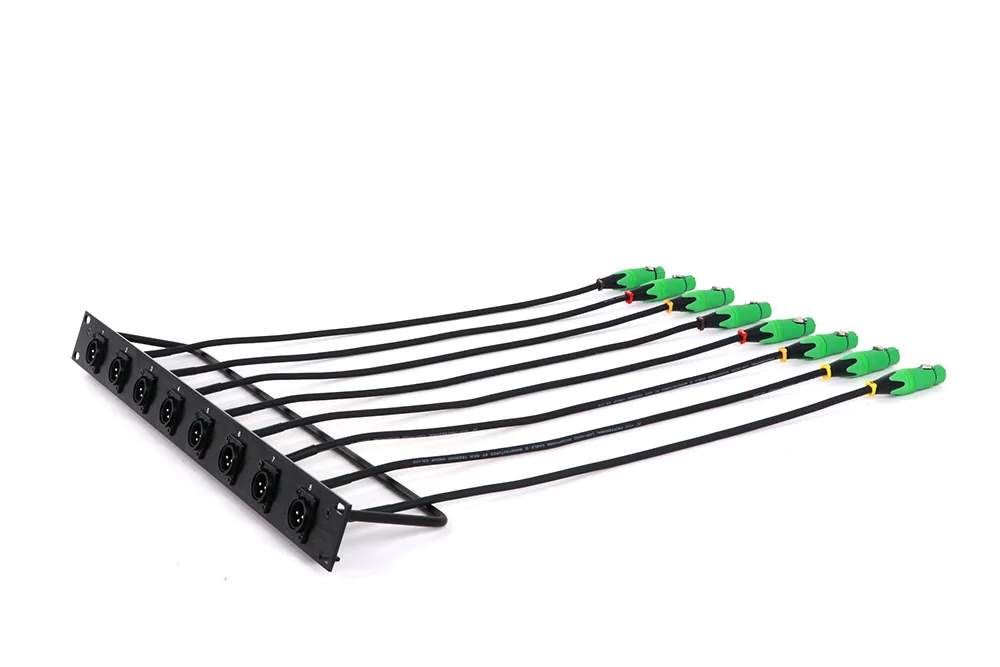 1-teiliges Gehäuse 8-Wege-1u-XLR-Jump-Rack mit XLR-Stecker-D-Stecker an XLR-Buchse Audio kabel 0,5 m-2,5 m oder kunden spezifisch – Detail 11
