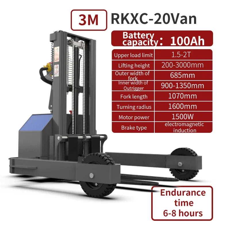 وصول جديد على الطرق الوعرة مكدس كهربائي صغير بطارية الرصاص الحمضية 2 طن مكدس كهربائي أوتوماتيكي #2