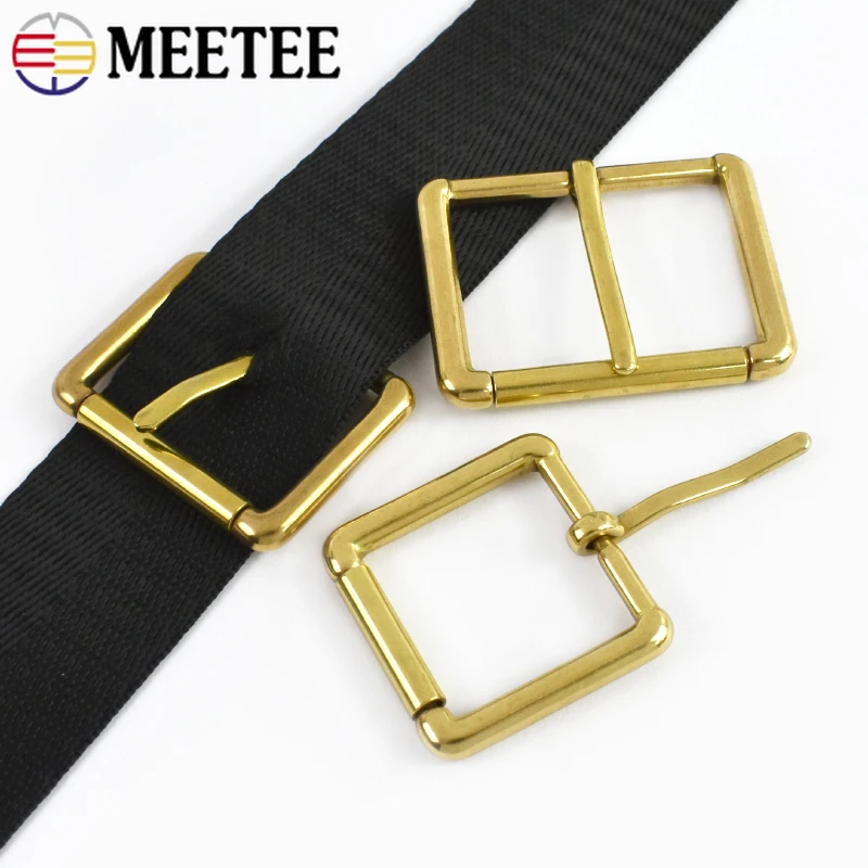 

2/5Pc 20-38mm Solid Brass Belt Buckle Metal Tri-Glide Slider Clasp Webbing Waistband Adjuster Pin Buckles Dog Collar Ring Hook