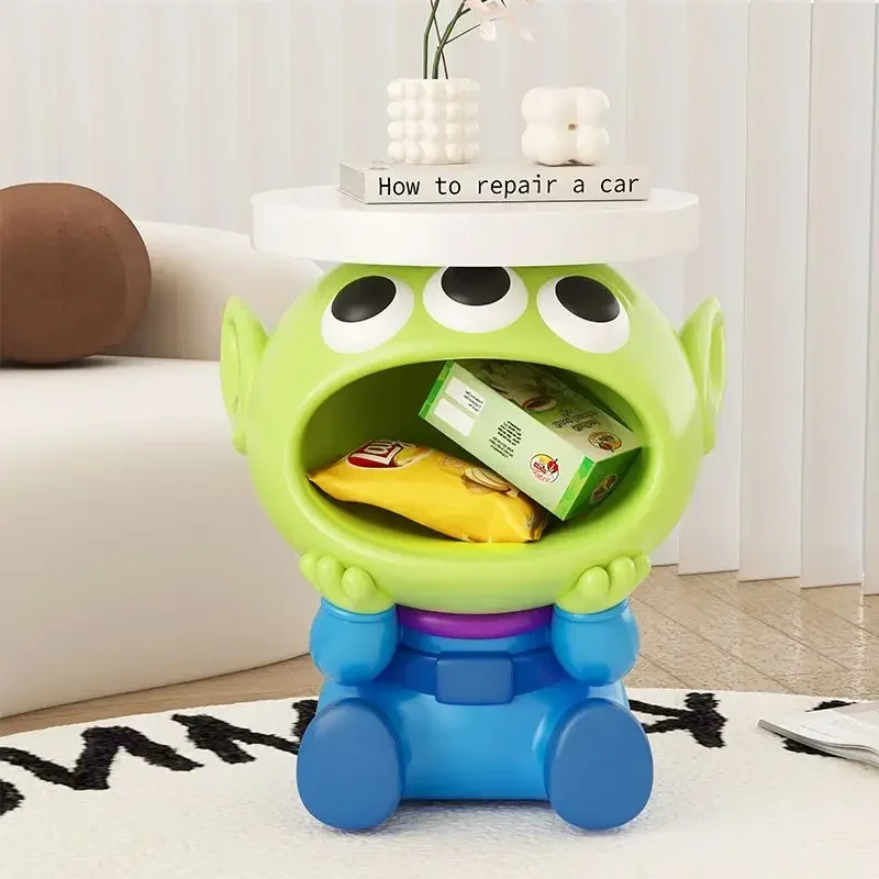 New Cartoon Three-eyed Monster Figurine Small Tabletop Storage Snack Book Organizer Home Office Room Creative Coffee Side Table