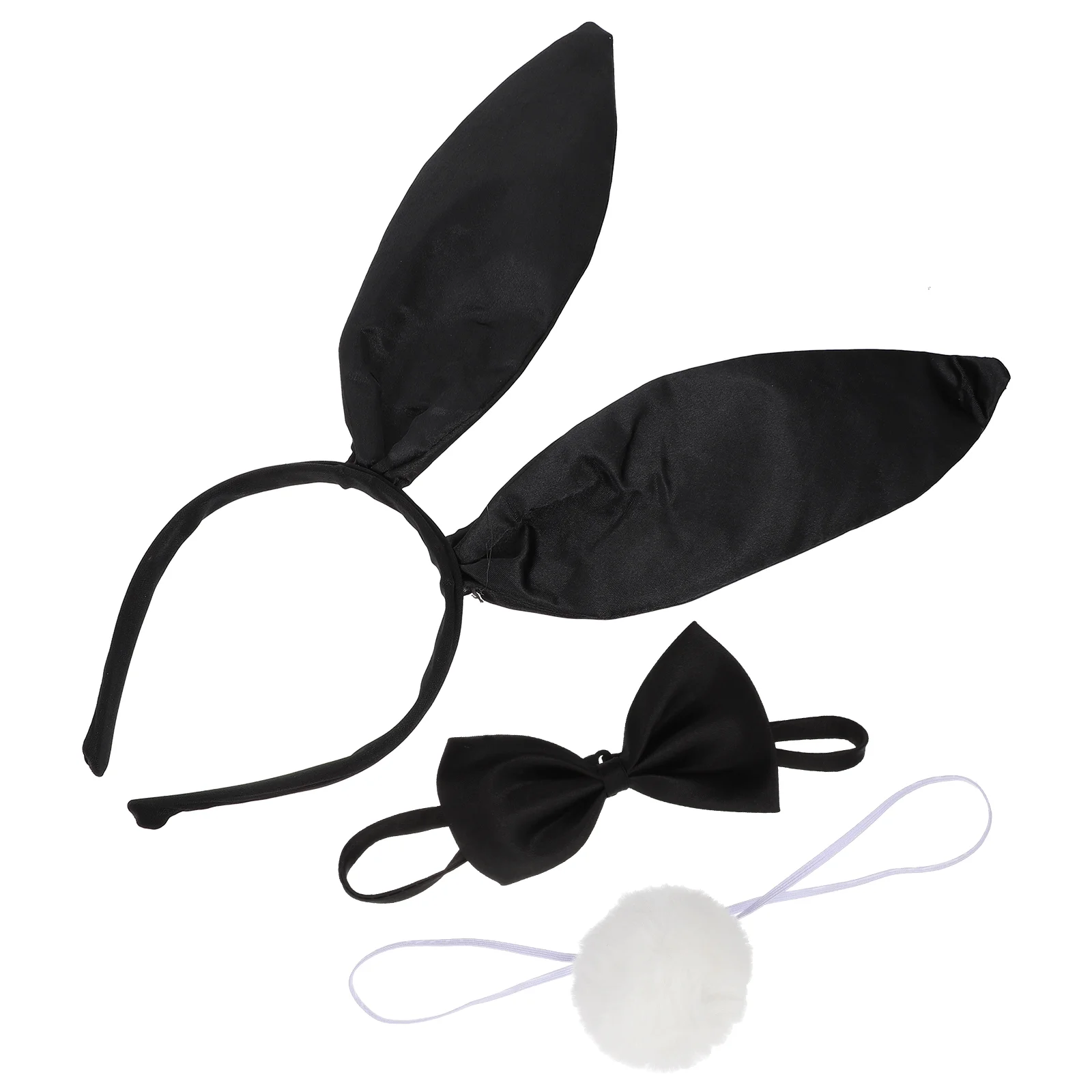 

Bunny Ear Headband Rabbit Prop Costume Headgear Cosplay Props Party Hairband Tail Cloth Bow Tie Supplies Accessories