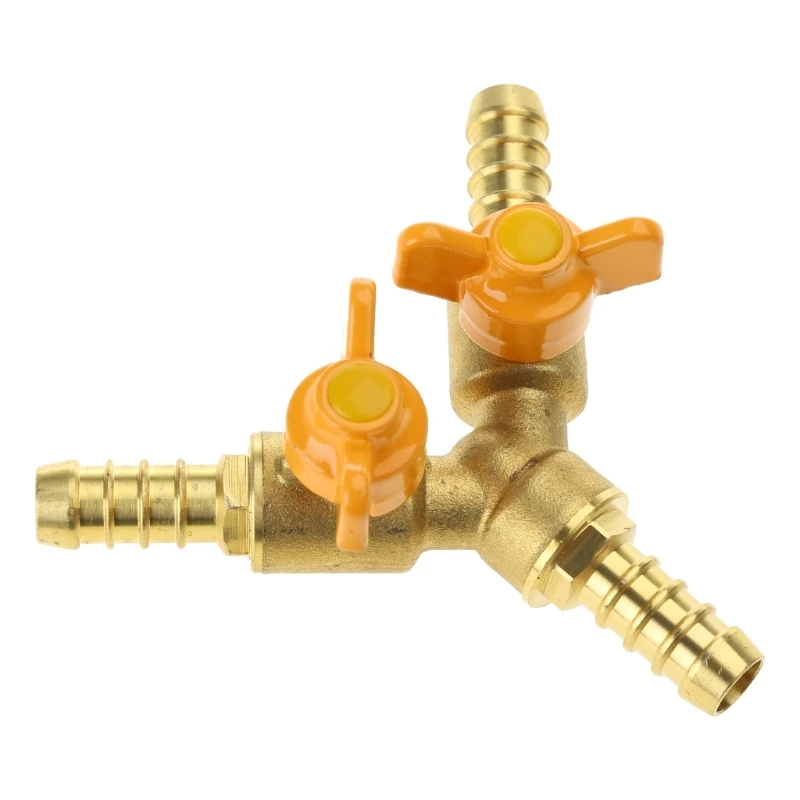 3-Way Balls Valves Y Splitter Brass Connection Multipurpose Brass Connector