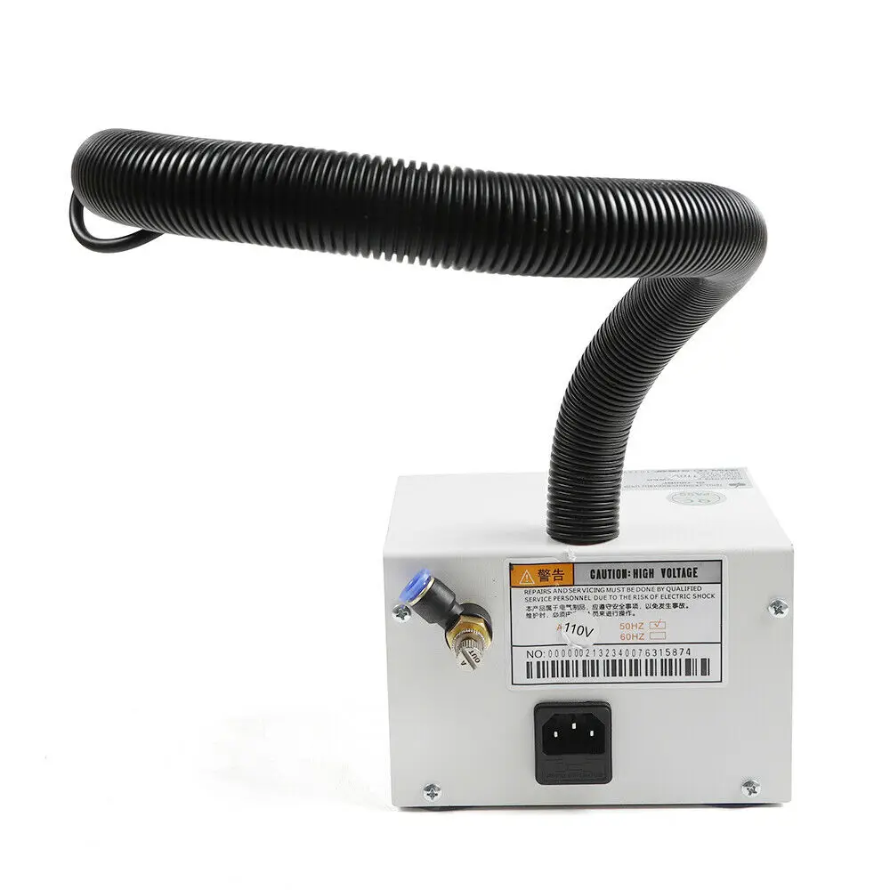 110V/ 220V Benchtop Type Ionizing Air Snake Electrostatic Dust Control Nozzle Antistatic Cleanroom 4.6KV