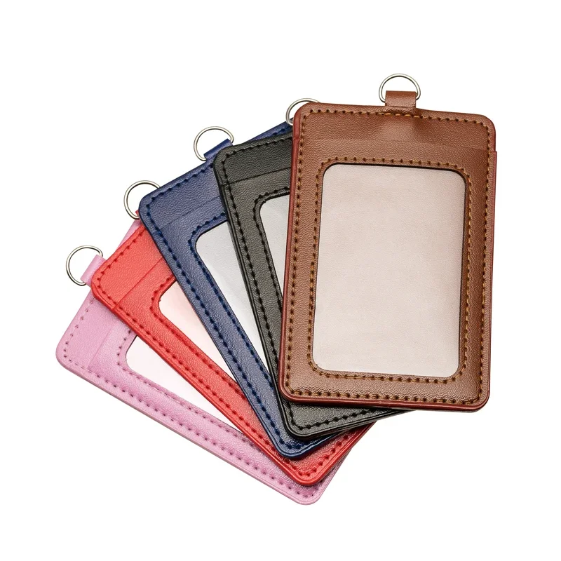 1pc PU Leather Card Holder Bus Card Case Student Pass Card Protective Cover School Nurse Accessories Id Cards Holder