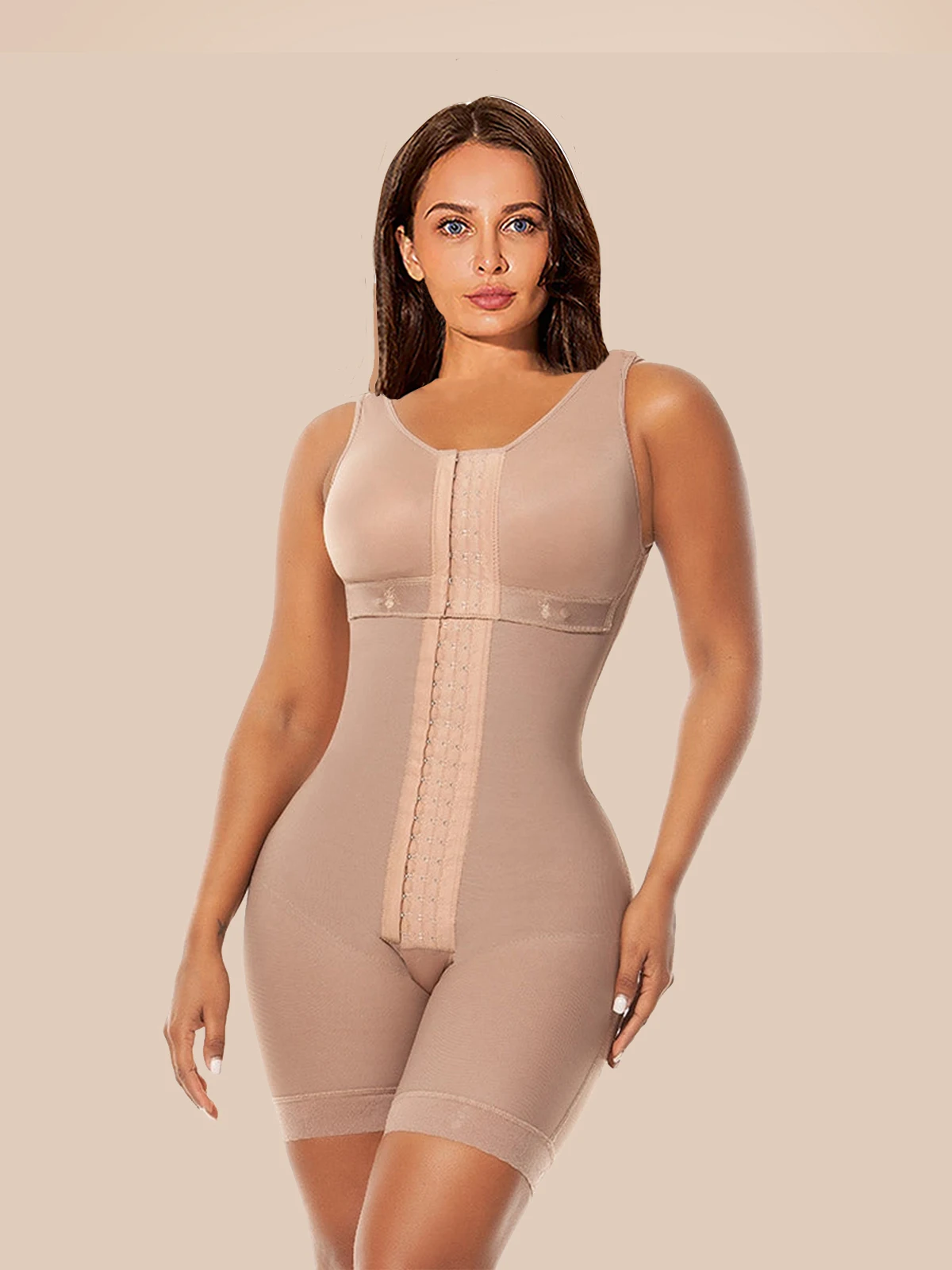 Women's Chest-Packed Body Shaper Postpartum Fajas Colombianas Postpartum Recovery Adjustable Shapewear Butt Lifter Shapewear