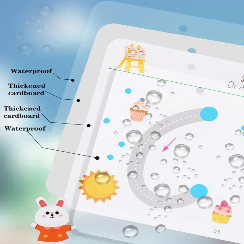 Pen Control Training Book Reusable Magical Tracing Workbook Practice Copybook for Kids Montessori Drawing Early Education Toy