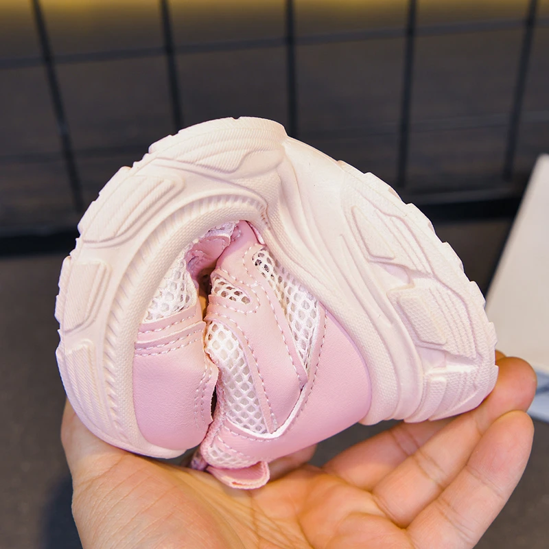 Frühling Herbst Jungen Mädchen Atmungsaktive Mesh Dad-Schuhe Kinder Weiche Sohle Rutschfeste Schul-Sneaker Kinder Freizeit Laufschuhe Sportschuhe – Detail 6
