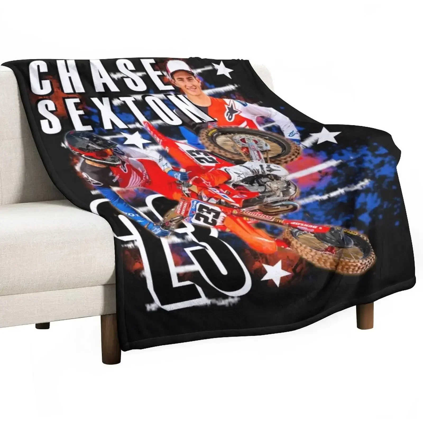 Chase Sexton #23Motocross Supercross- SUPERCROSS CHAMPION SUPERSTAR SUNDAYS TSHIRT Throw Blanket bed plaid Tourist Blankets