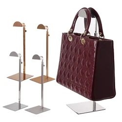 Adjustable Polished Handbag Shelf Display Stand Gold Silver Hanging Bag Holder Rack Organizer Home Storage Decoreation