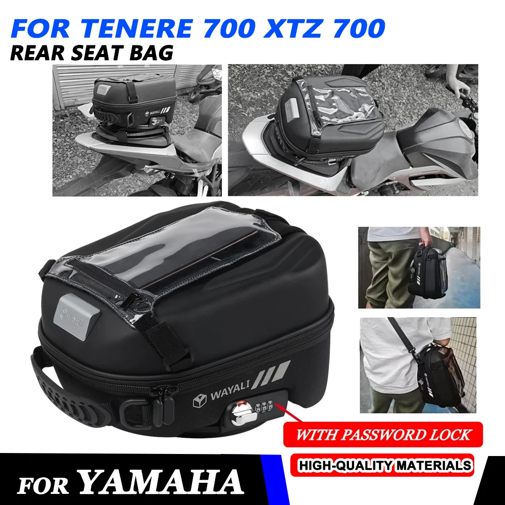 2024 For Yamaha Tenere 700 T7 T700 XTZ 700 690 Tenere700 2025 Accessories Rear Seat Bag Waterproof Tail Bag Storage  Trunk Bag