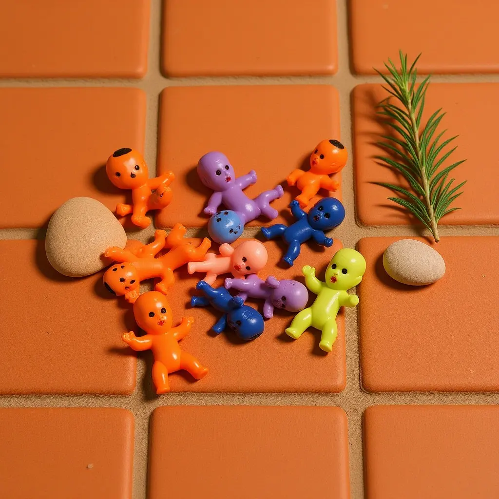 

100Pcs Mini Babies Cute Plastic Baby Decorations for Party Favors Baby Shower Cake Topper Supplies Small Infant Figures