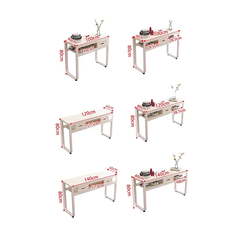 Design Minimalist Nail Table With Drawers Premium Classic Modern Nail Desk Nordic French Mesa Manicura Nail Salon Furniture