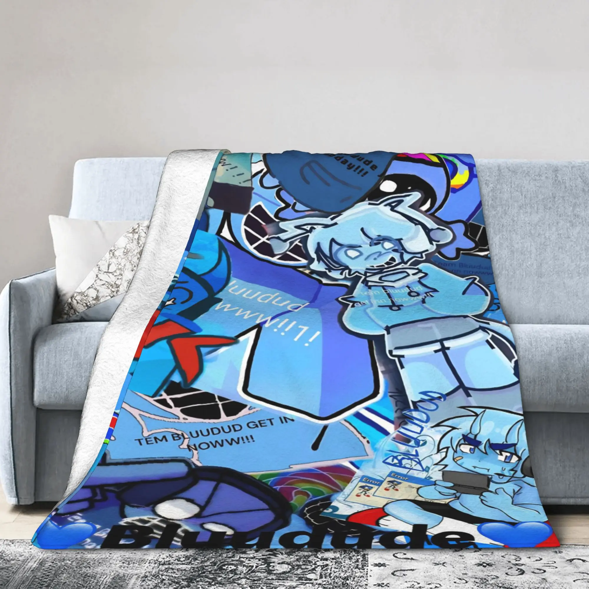 Bluudude Gubby Spawn Point Blanket Forsaken Game Picnic Flannel Bedding Throws For Bedroom Warm Soft Bedspread Birthday Present