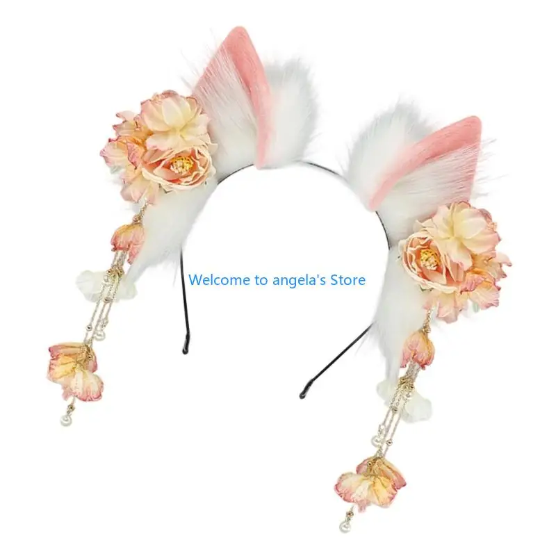 애니메이션 패션 탄성 디자인에 대 한 X4YC 봉 제 동물 귀 Hairband 무대 공연 의상 파티에 대 한 편안한 모자를 쓰고 있죠