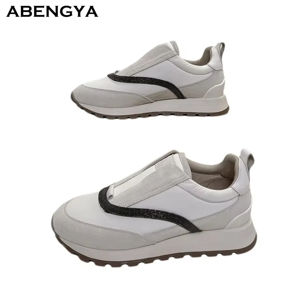 Hot Sale Suede Flat Loafer Shoes Women Round Toe Leather Holiday Platform Shoes Autumn Casual Party Vacation Walking Shoes Women