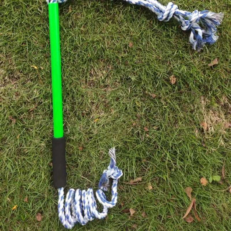 Varilla entrenamiento interactiva para perros, juguetes persecución para prevenir obesidad, juego tirón para