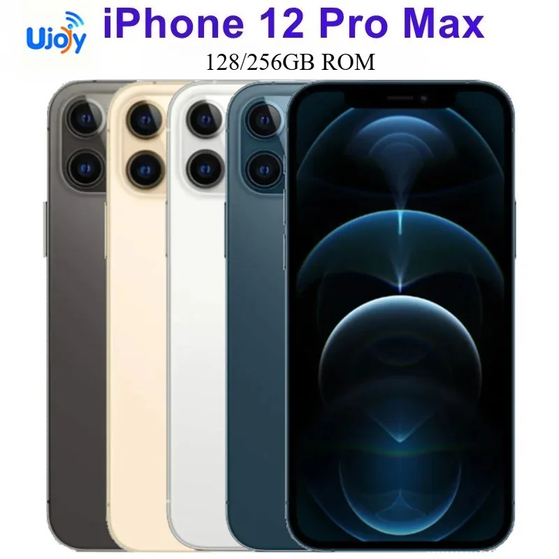 Смартфон Apple iPhone 12 Pro Max, разблокированный, 5G, 6.7-дюймовый Super Retina XDR OLED, 128/256 ГБ ПЗУ, Face ID, NFC | Смартфон на iOS - восстановленный Смартфон Apple iPhone 12 Pro Max, разблокированный, 5G, 6.7-дюймовый Super Retina XDR OLED, 128/256 ГБ ПЗУ, Face ID, NFC | Смартфон на iOS - восстановленный