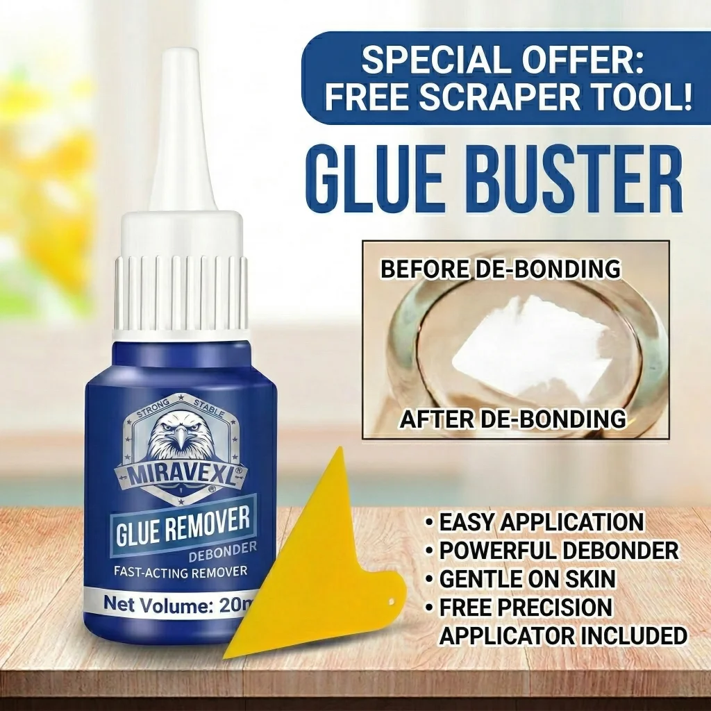 MIRAVEXL 20ml Klarer Superkleber-Entferner Schnellwirkender Klebstofflöser Cyanacrylat-Lösungsmittel Flüssiges Reinigungswerkzeug für Heim-DIY-Reparaturen