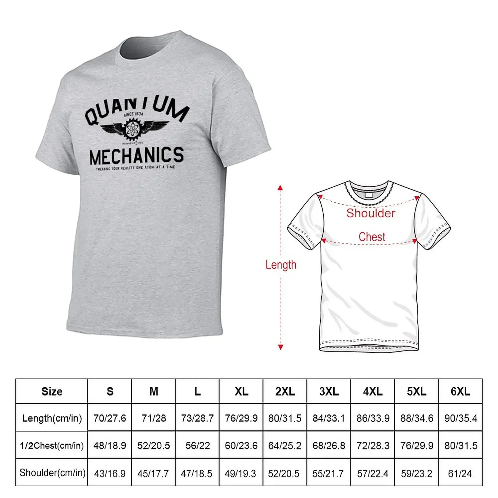 QUANTUM MECHANICS T-Shirt plus sizes plus size clothes t shirt men 100℅ cotton