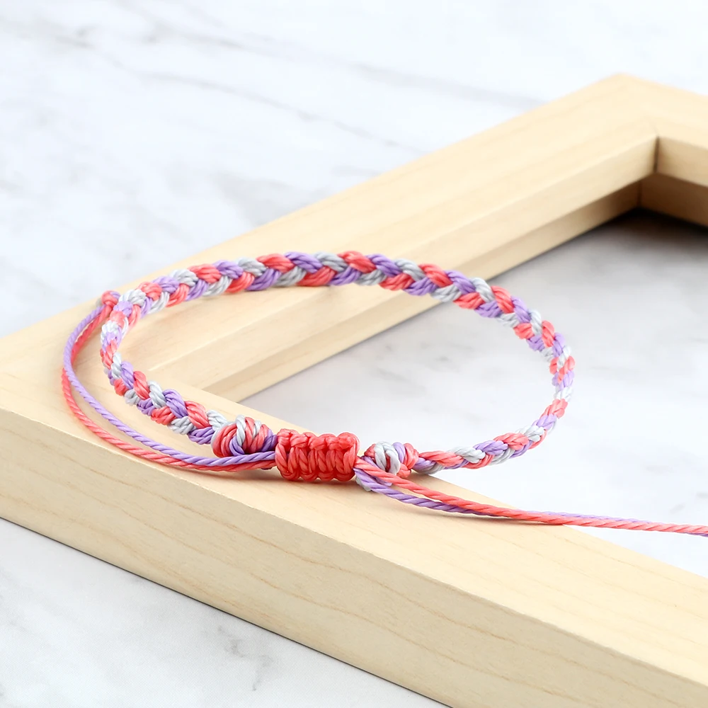 Multi Farbe Wasserdichte Wachs Faden Geflochtene Armbänder Für Frauen Männer Tibetischen Buddha Glück Armband Paar Armreif Freundschaft Schmuck – Detail 10