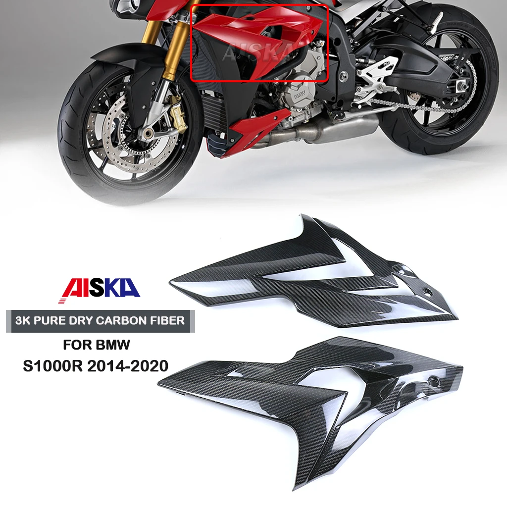 For BMW S1000R S1000 R 2014-2020 3K Pure Dry Carbon Fiber Upper Side Panel Fairing Motorcycle Modification Accessories