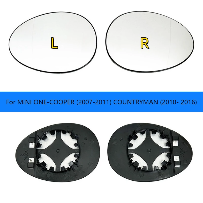 Car Heated Wide Angle Mirror Glass For MINI ONE-COOPER (2007 08 09 10 11) COUNTRYMAN (2010- 2016) R55 R56 R57 R58 R59 R60 R61