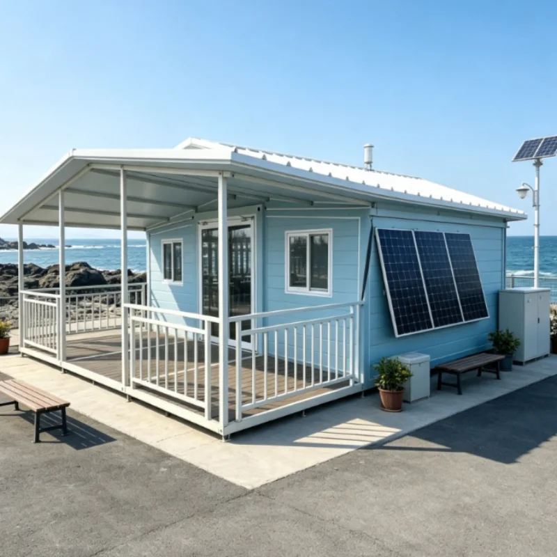 Insulated Luxury Prefabricated Expandable House Waterproof Sloped Roof Modular Home Portable Container Office for Resort