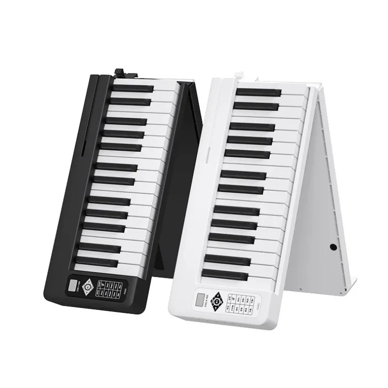 Piano Keyboard Portable 61 Keys Adult Professional Piano Folding Rechargeable Music Keyboard Beginner Practicing Equipment