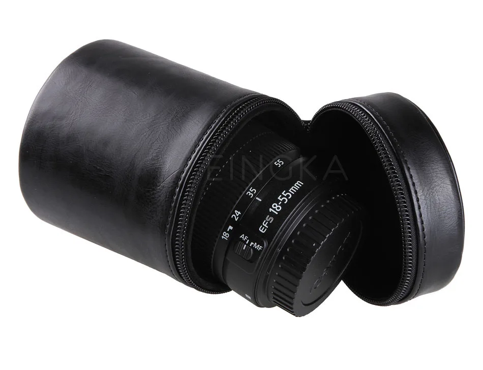 Fashion DSLR Camera Lens Bag Case PU Bag for Canon Nikon Sony Pentax Fujifilm Tamron Sigma Leica Olympus Pentacon Lens