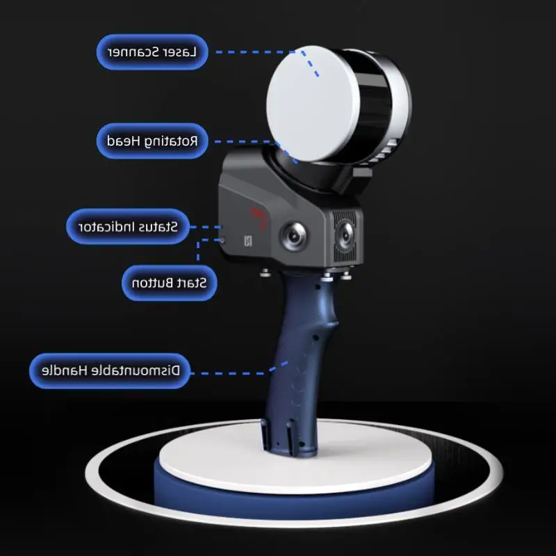 SLAM100 3D handheld lidar scanner point cloud building basement