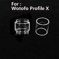 5PCS Bubble Straight Glass Tank for Wotofo Profile X Glass Tank Fatboy Bulb Glass Container Replacement Mini Glass Cup