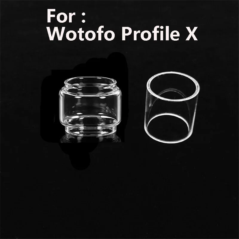 5PCS Bubble Straight Glass Tank for Wotofo Profile X Glass Tank Fatboy Bulb Glass Container Replacement Mini Glass Cup