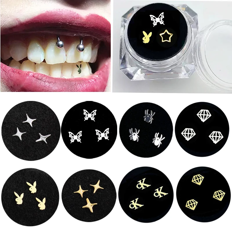 

3Pcs/Box Teeth Gems Kit Tooth Jewelry Teeth Diamonds Whitening Tooth Fashion Crystal Ornaments Oral Decorations Dental Products