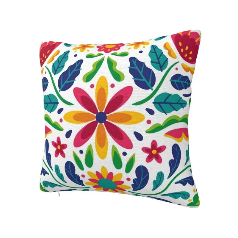 Mexican Flowers Pillow Covers Living Room Decoration Fashion Chair Cushion Square Pillowcase