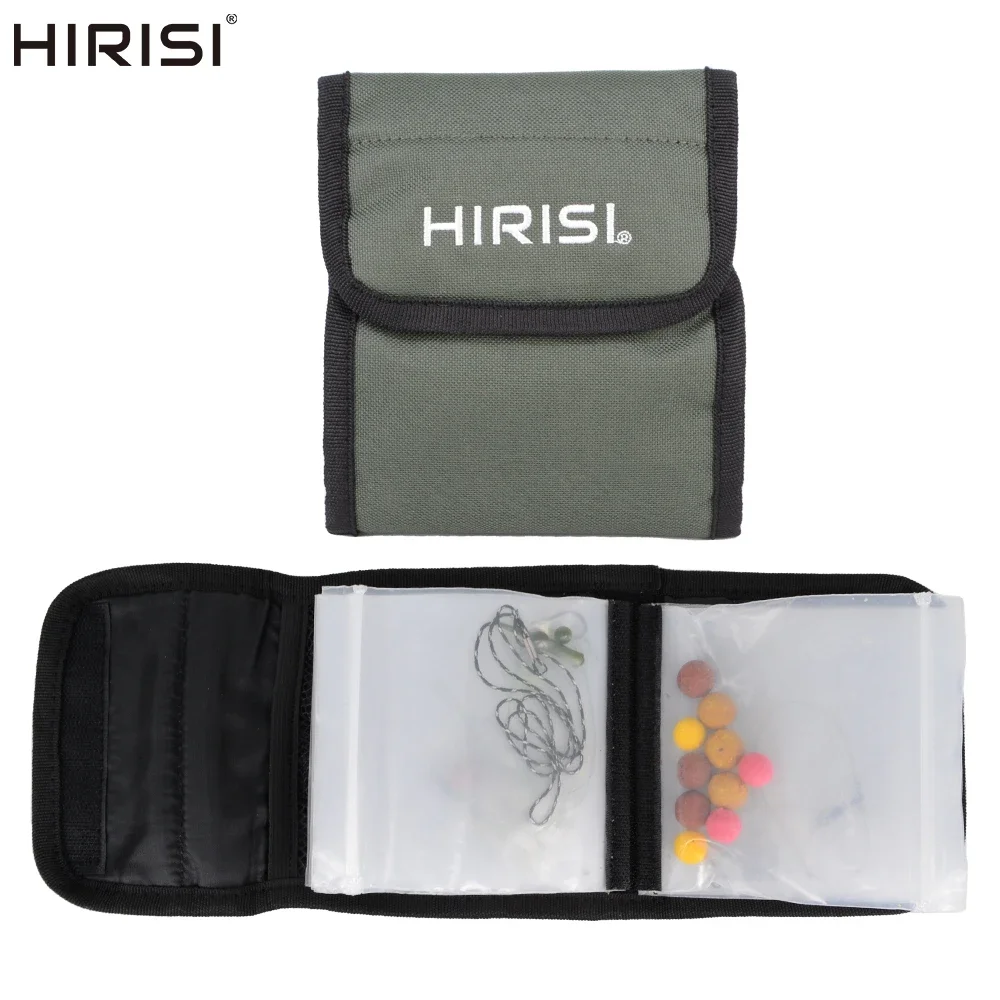 Hirisi Fishing Rig Bag Tackle Accessory Storage Bag for Carp Fishing Tackle Rigs Wallet Hair Rigs Transparent Carry Bag