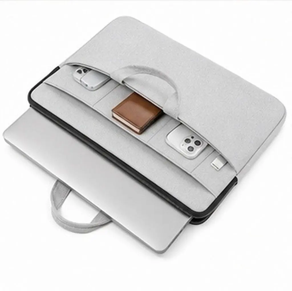 Laptop Case 14 Inch Computer Protective Case Polyester Water Repellent Laptop Sleeve Tablet Carrying Bag Shock Absorption